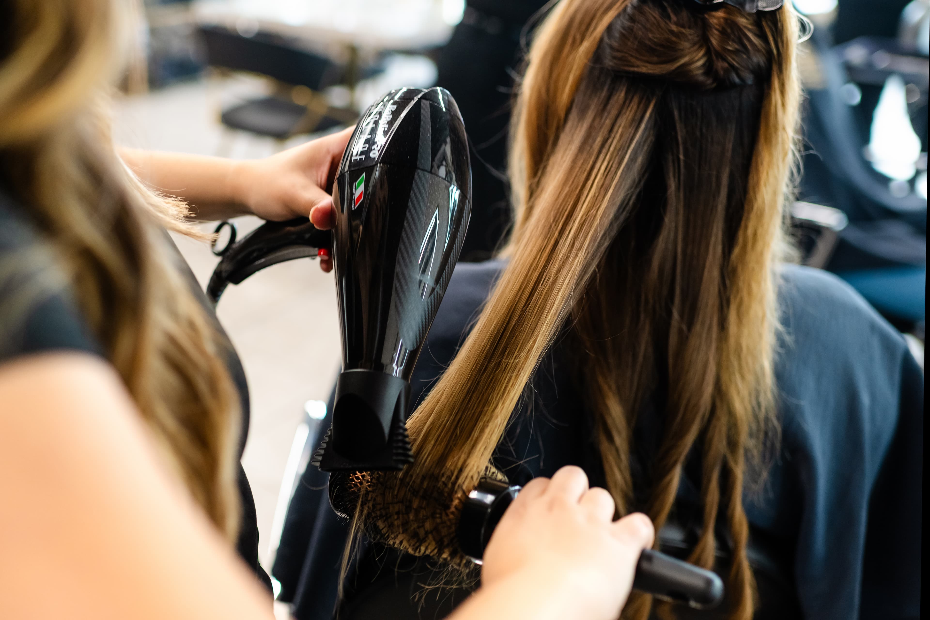 Color application at M² Hair Salon